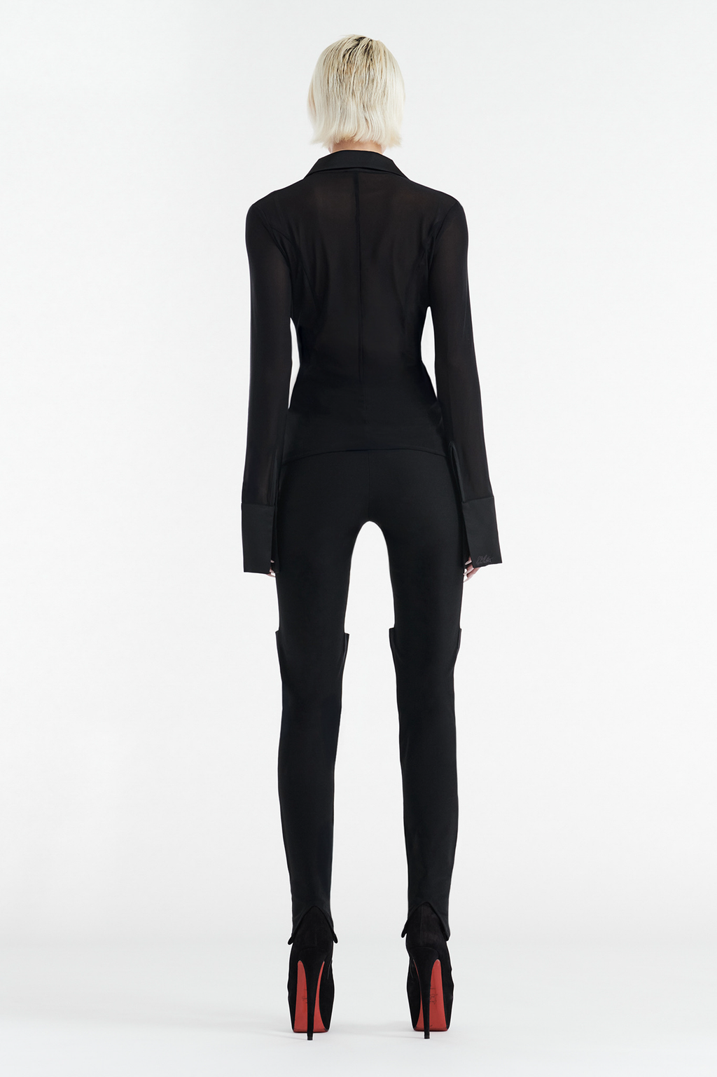 AIMEE HIGH WAISTED SLIM FIT PANT - BLACK