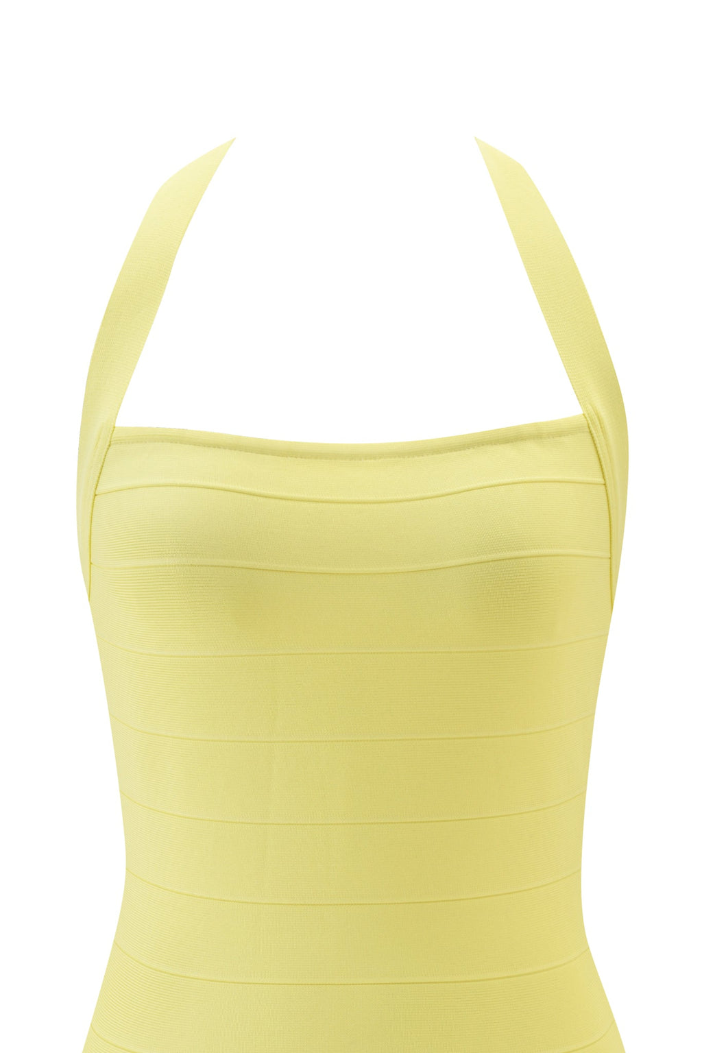 AIDEN BANDAGE MINI DRESS - BABY YELLOW