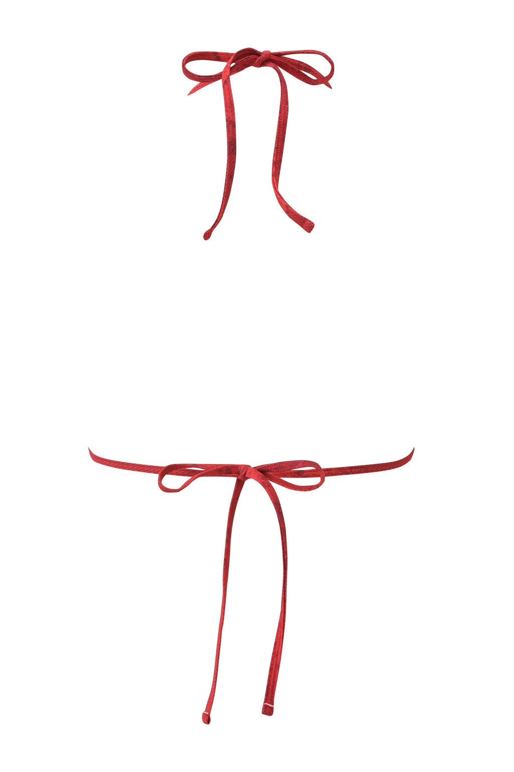 AVA BIKINI TOP - RED SERPENTINE